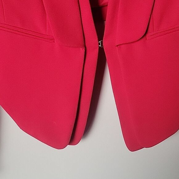 NEW BCBG Max Azria Alex Red Blazer XS Jacket Fitted Sexy Tapered Crop Feminine - Picture 4 of 13